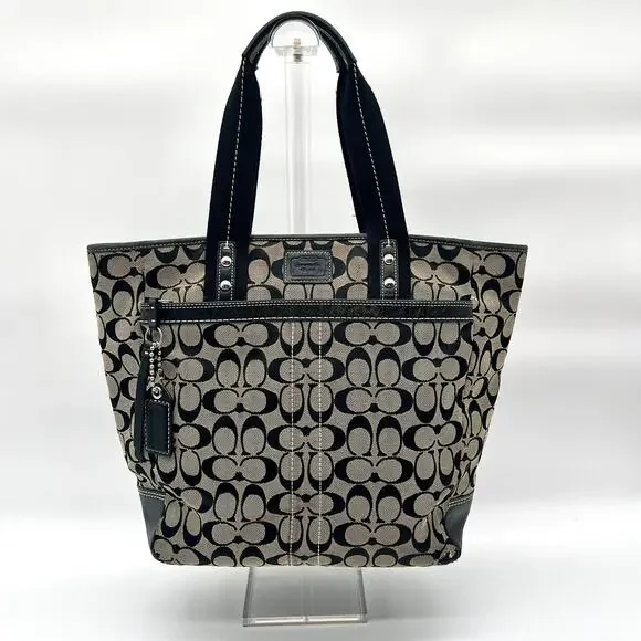 COACH VINTAGE Y2K Signature Jacquard Shoulder Bag, Large Tote - Picture 1 of 15
